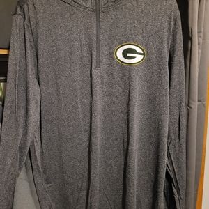 Gray NFL "Team Apparel" Green Bay Packers Quarter zip